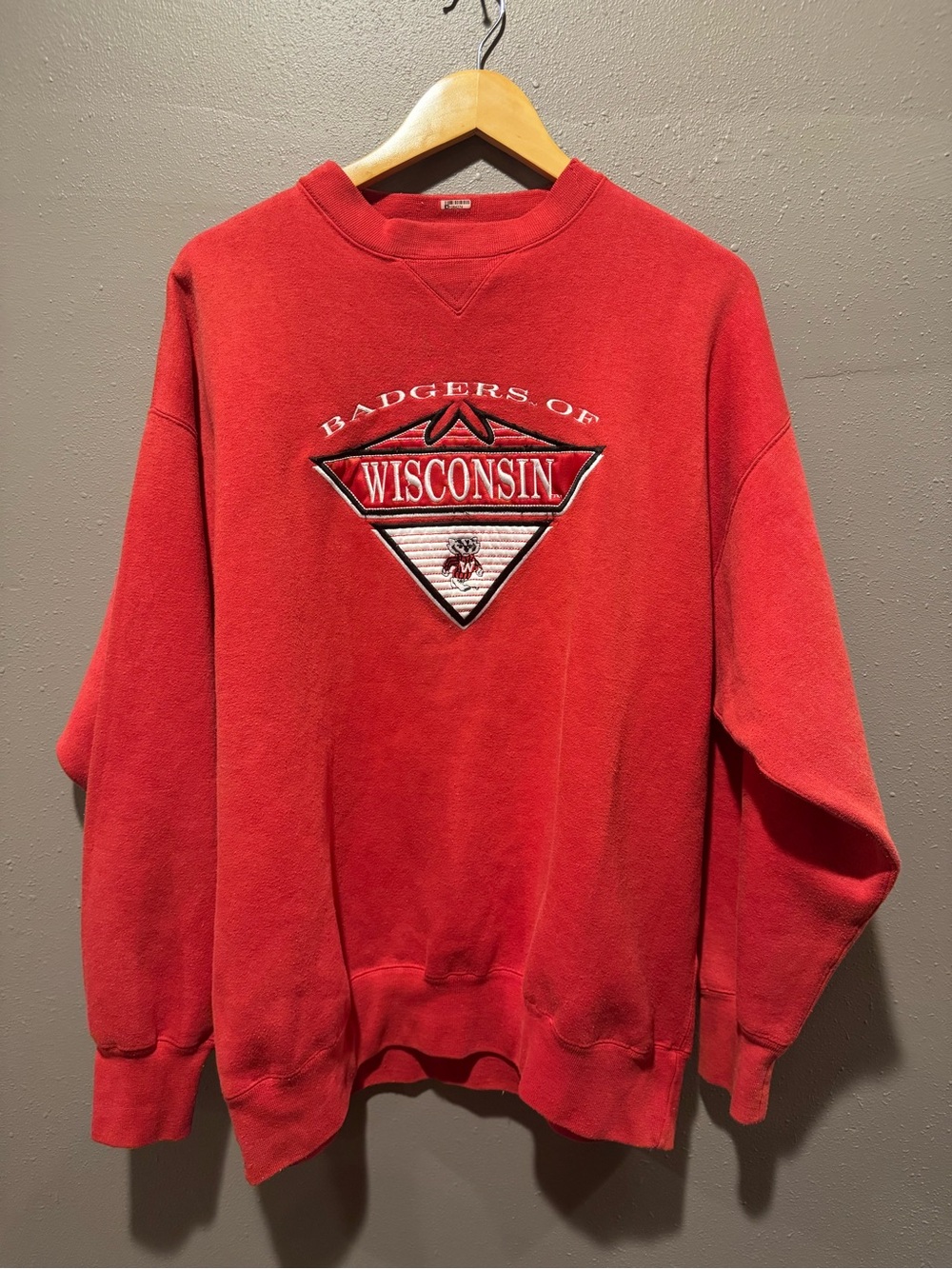 Vintage Wisconsin Badgers Red Crewneck Sweatshirt